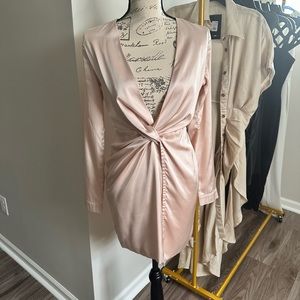 Blush Satin Dress